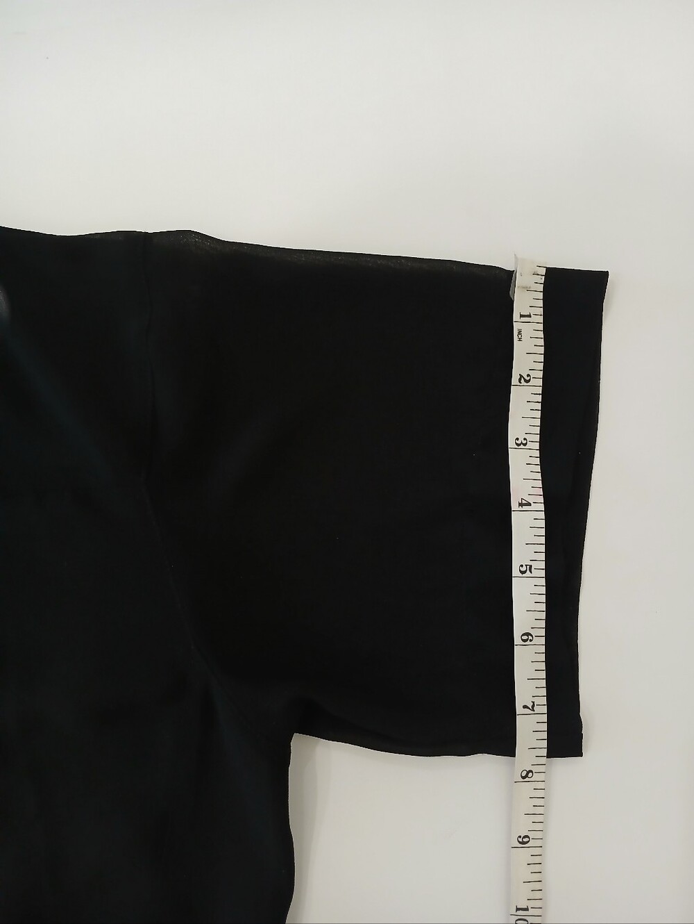 W118 Walter Baker SHEER BLK Crop Top Blouse With Solid Pocket Panel Sz S - Picture 8 of 14